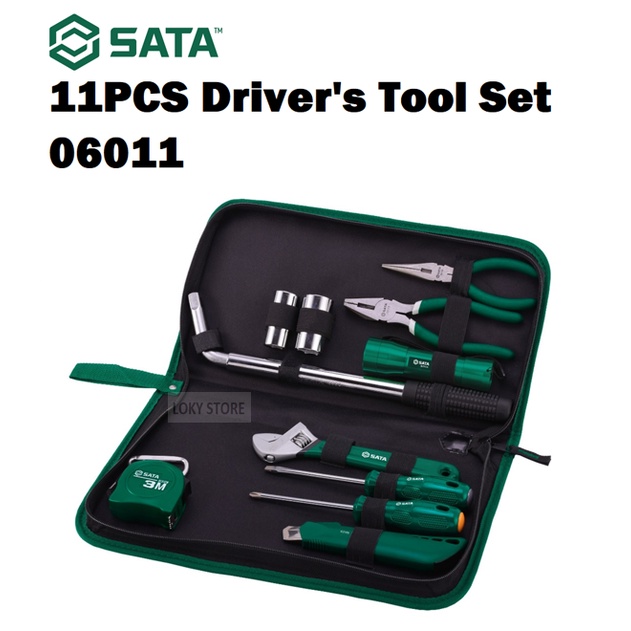 [LOCAL]SATA 11pcs Driver's Tool Set 06011 Car Tool Set | Shopee Malaysia