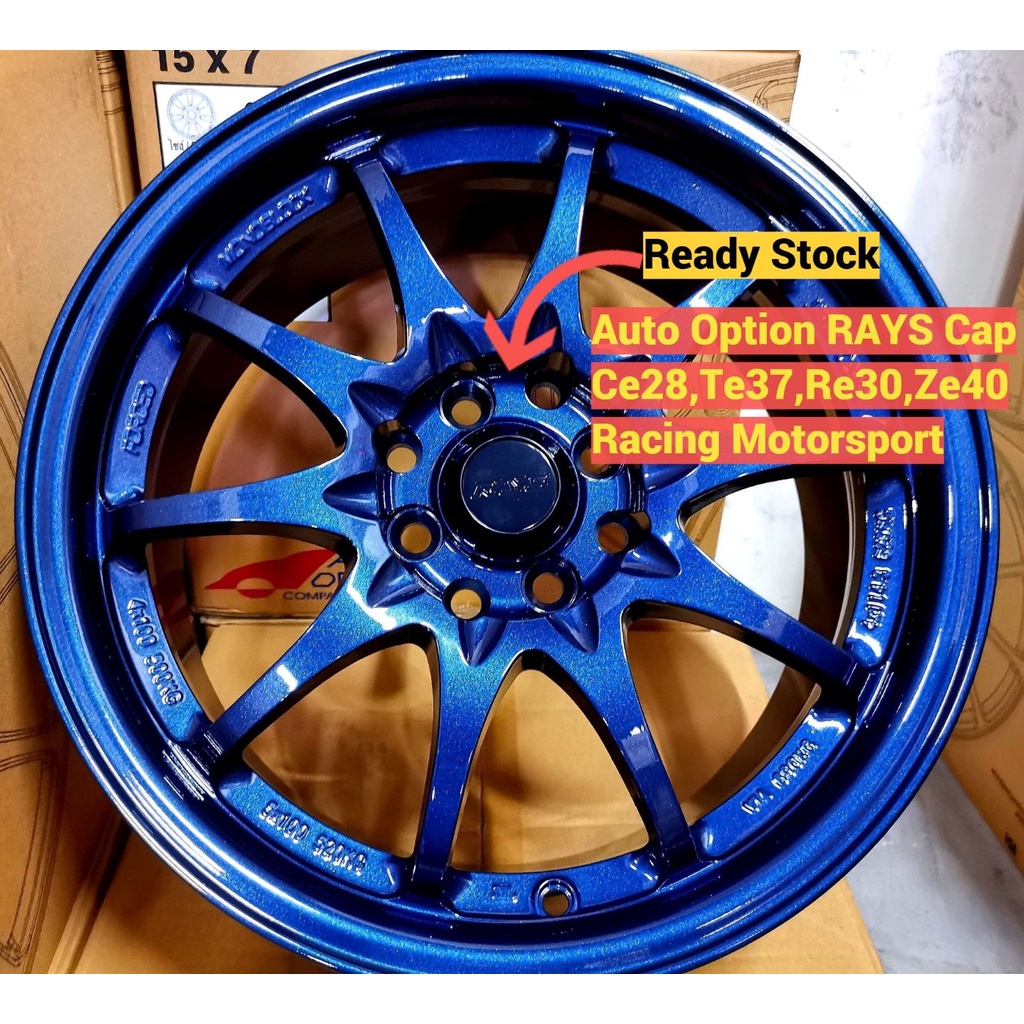 Rays Rim Cap Auto Option Ce28 Te37 Re30 G25 Ze40 Cap Logo (66mm) Volk  Racing Rays Center Rim Cap Wheel Myvi Alza Jazz | Shopee Malaysia