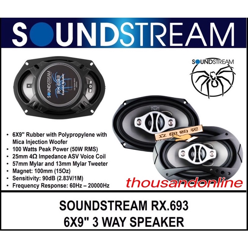 SOUNDSTREAM RX.693 6x9