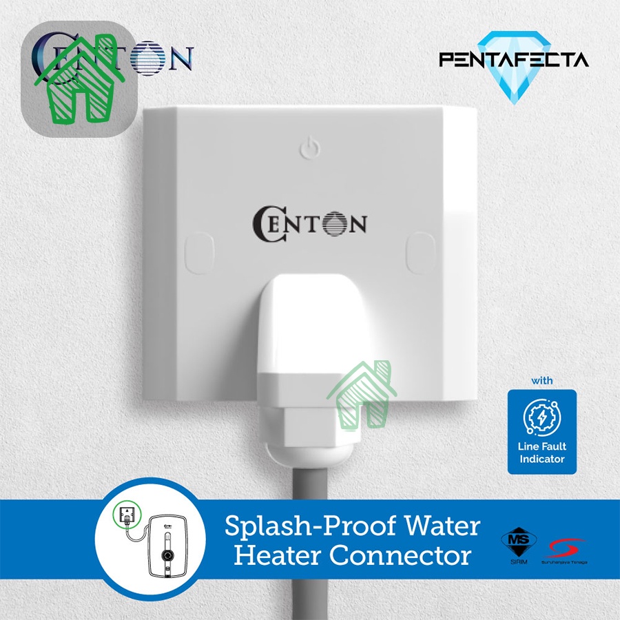 CENTON Water Heater Connector with Safety Line Fault Indicator (with 1