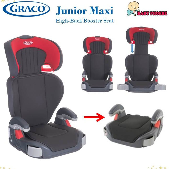 Graco Junior Maxi Lightweight HighBack Booster Seat with Hideaway Cup