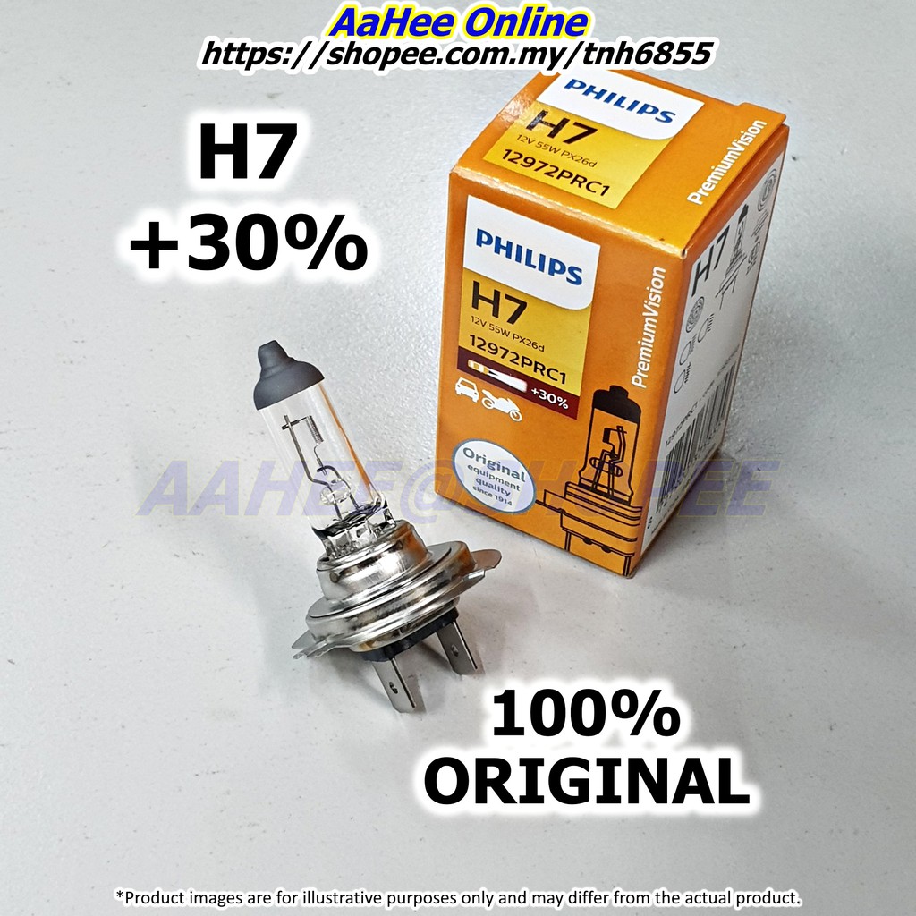 Original Philips H7 +30% 12V 55W PX26d 12972PRC1 Halogen Bulb for ALZA ...
