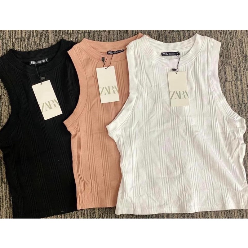 Zara Racer Ribbed | Shopee Malaysia