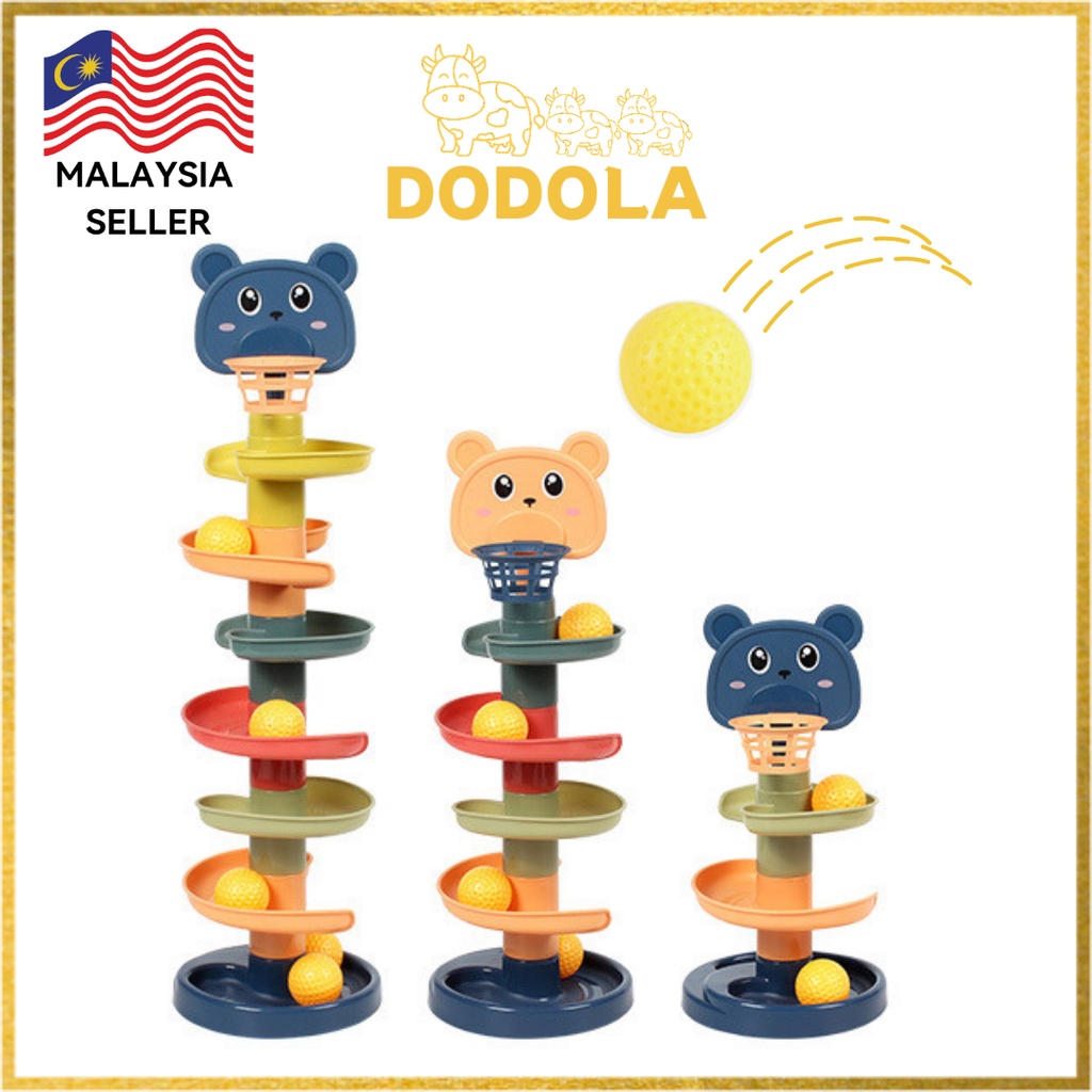 DODOLA Rolling Tower Ball Stacking Layer Slide Roller Toy Set For Kid ...