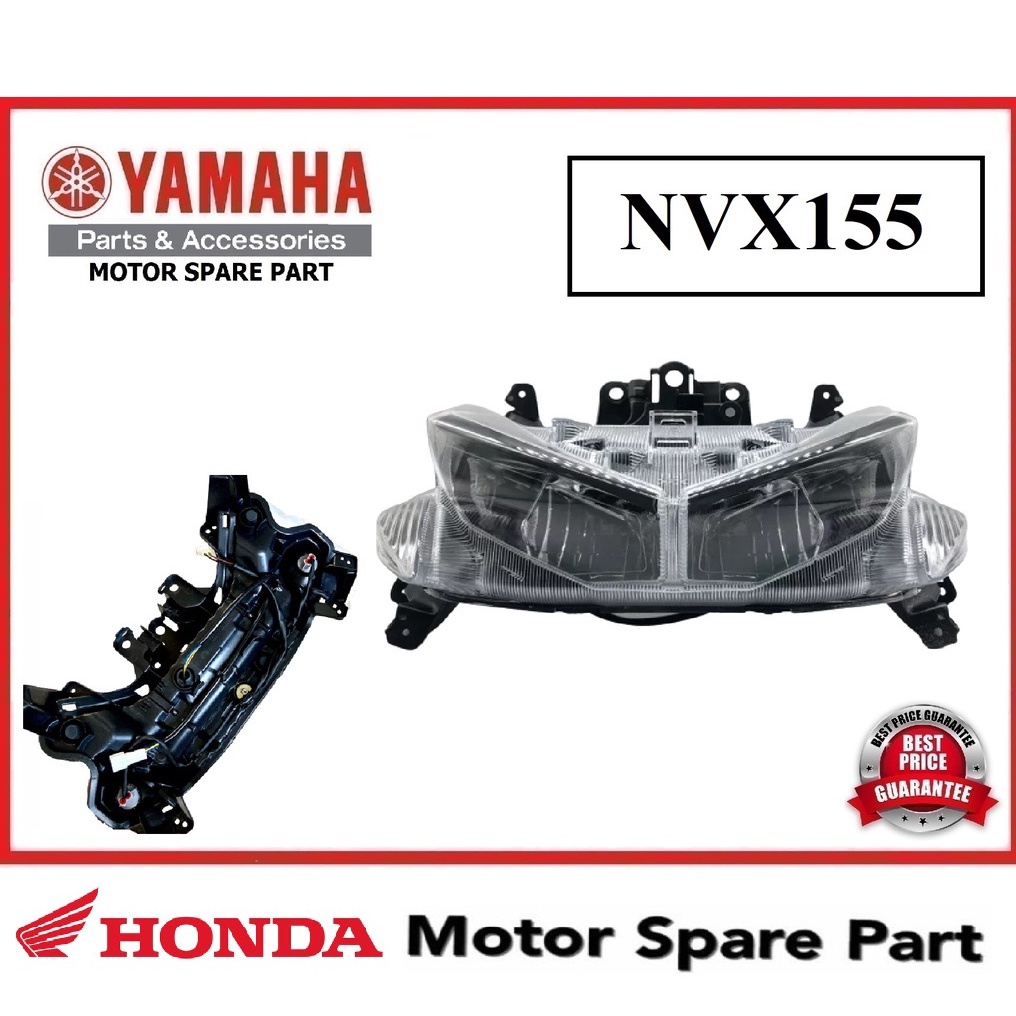 YAMAHA NVX155 HEAD LAMP LED // HEADLAMP LAMPU DEPAN BESAR LIGHT HEADLIGHT NVX155 NVX 155 AEROX