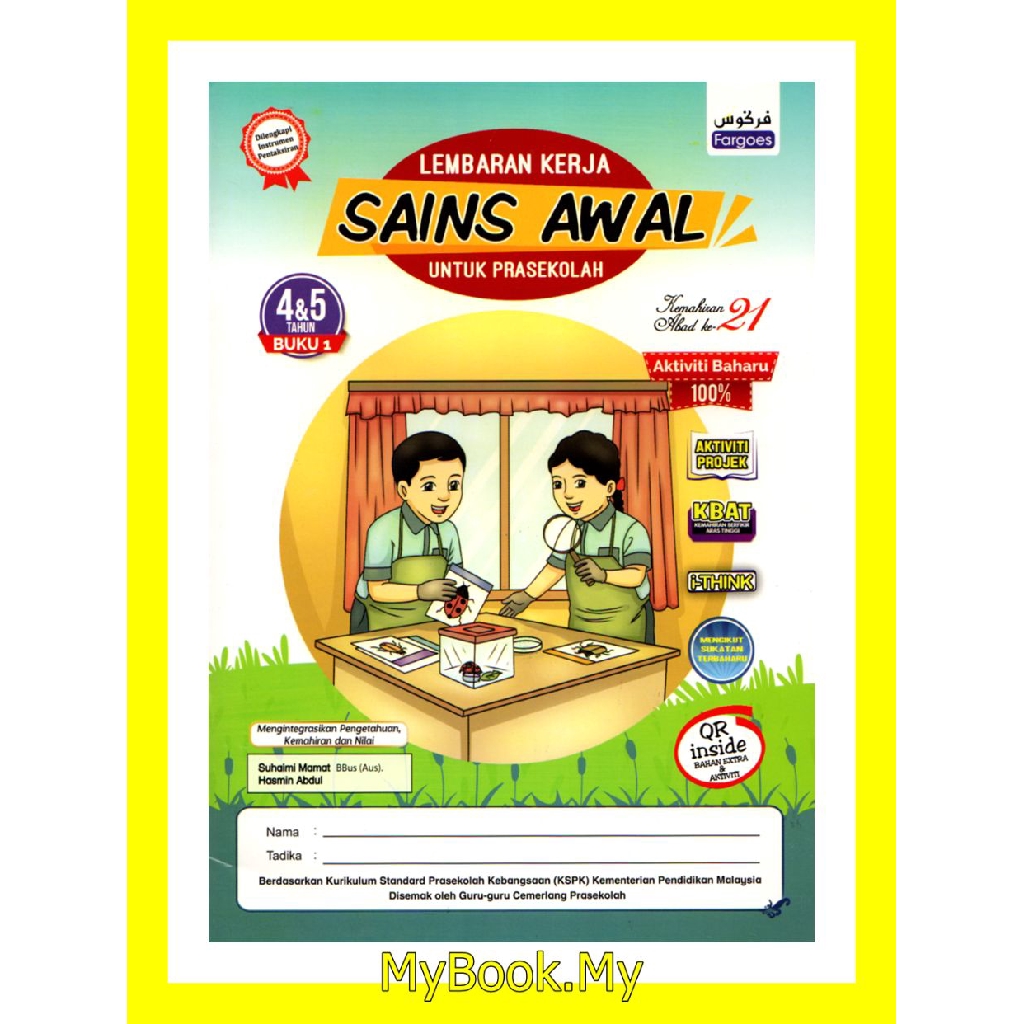 MyB Buku Lembaran Kerja Untuk Prasekolah Tahun Sains Awal Buku Fargoes Shopee Malaysia