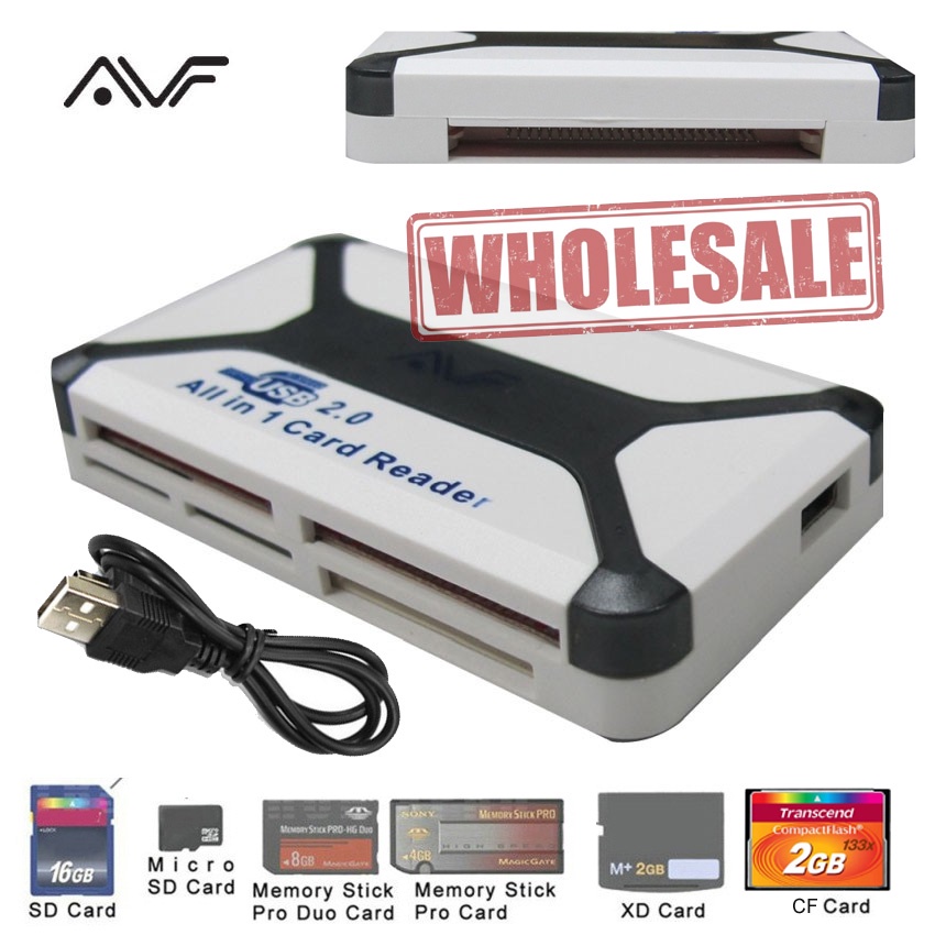 Avf ACR-720 Usb All in 1 Card Reader 6 Slot Support MS/SD/XD/T-F/M2/CF ...
