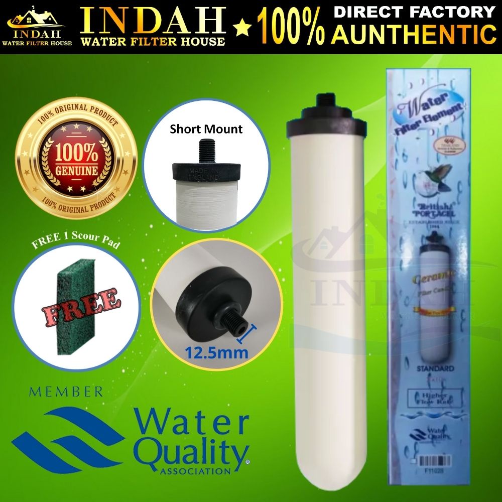 10" British Portacel Ceramic Water Filter Replacement Candle Ceramic