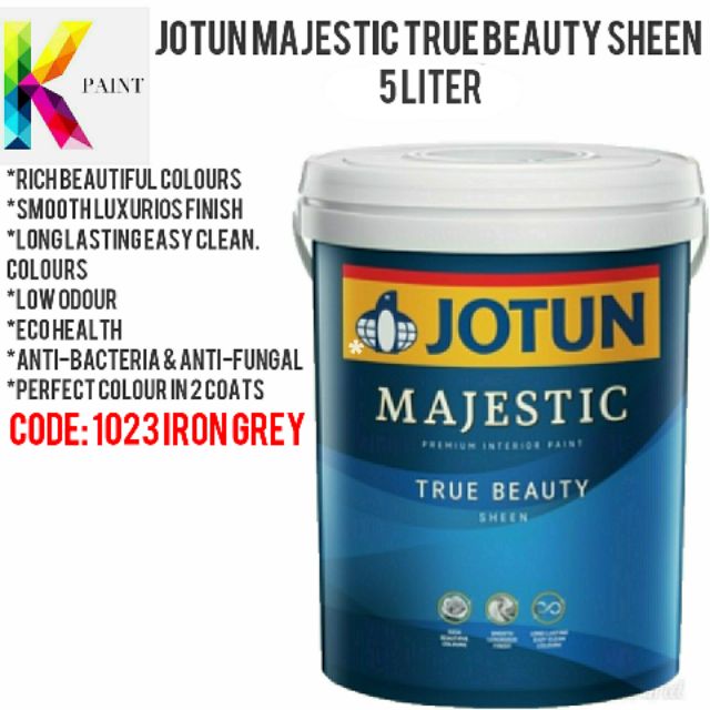 JOTUN MAJESTIC TRUE BEAUTY SHEEN (1023 IRON GRAY) | Shopee Malaysia