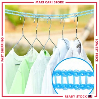 5m Clothesline Cloth Hanging Rope Tali Jemuran Ampian Baju Non Slip  Windproof Hanger Rope Clothes Dryer Penyidai Baju