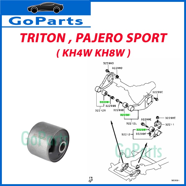 Front differential bush Mitsubishi Triton Pajero Sport kh4w kh8w Axle