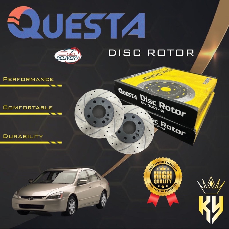 QUESTA SPORT BRAKE DISC ROTOR HONDA ACCORD SDA 20032008 (QTDRHD006