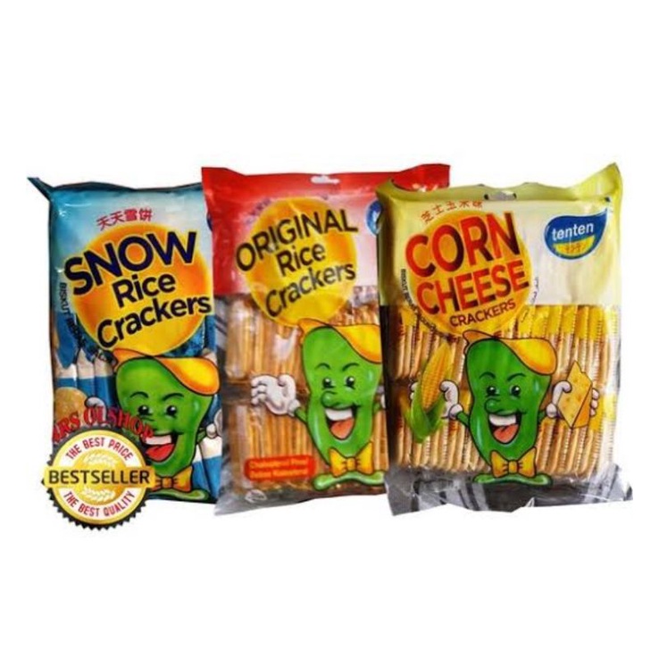 Ten ten rice crackers Biscuits/original/corn cheese/snow per pack ...
