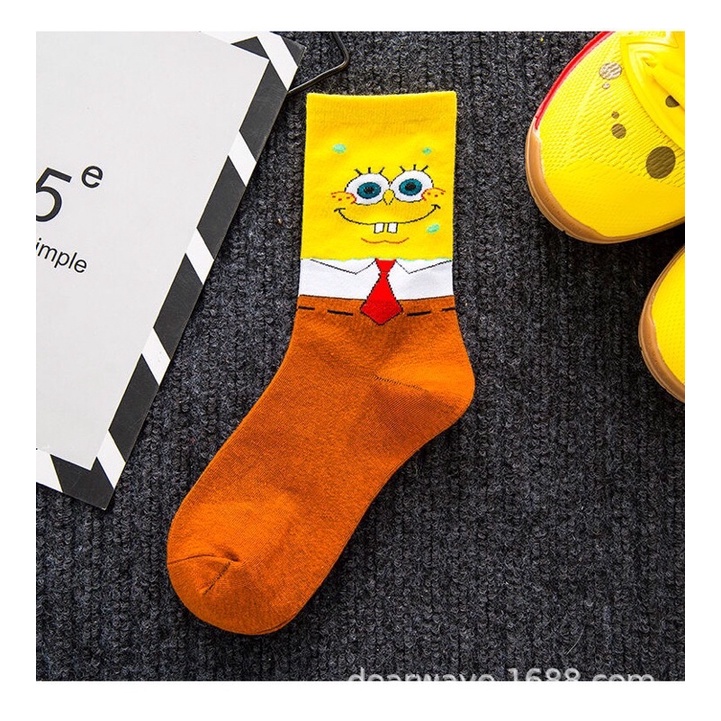 LOCAL KAWAII SOCKS STOKIN CUTE COMEL PANJANG LONG SPONGEBOB HELLO KITTY ...