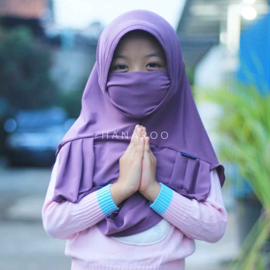 Hanaroo Hijab Children's Niqob Zahra Mask (2-7 years) | Shopee Malaysia