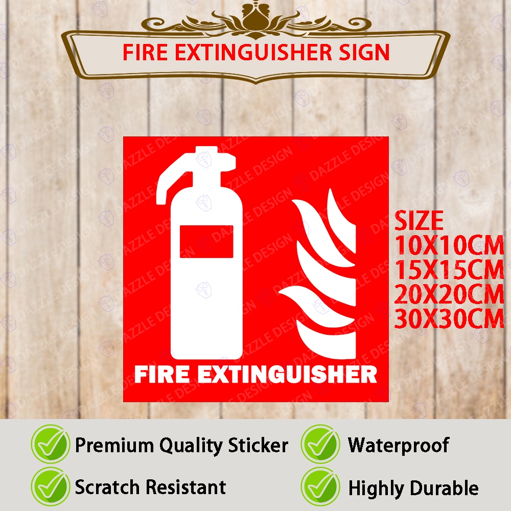 [ FIRE SAFETY STICKER] FIRE EXTINGUISHER STICKER / PELEKAT PEMADAM API