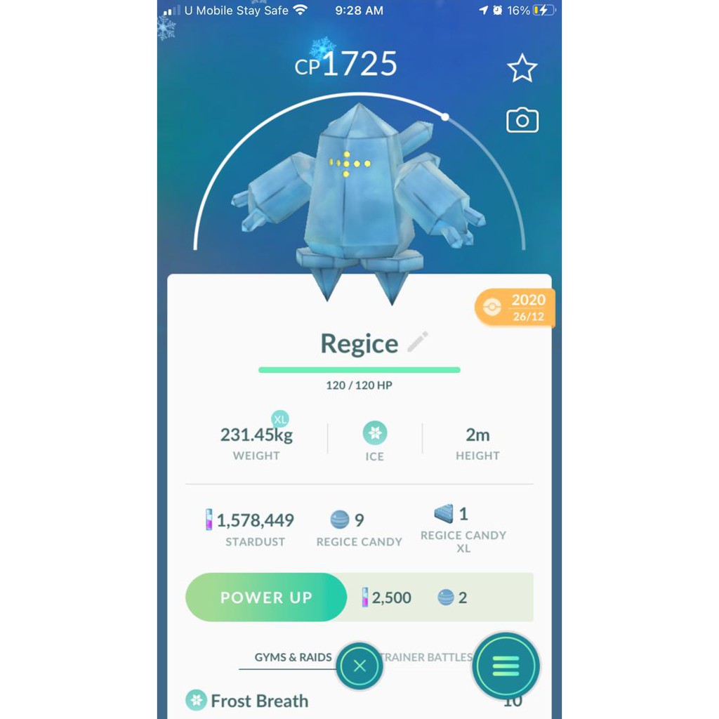 Pokemon Go Legendary Regice Pokemon Games For Sale Shopee Malaysia