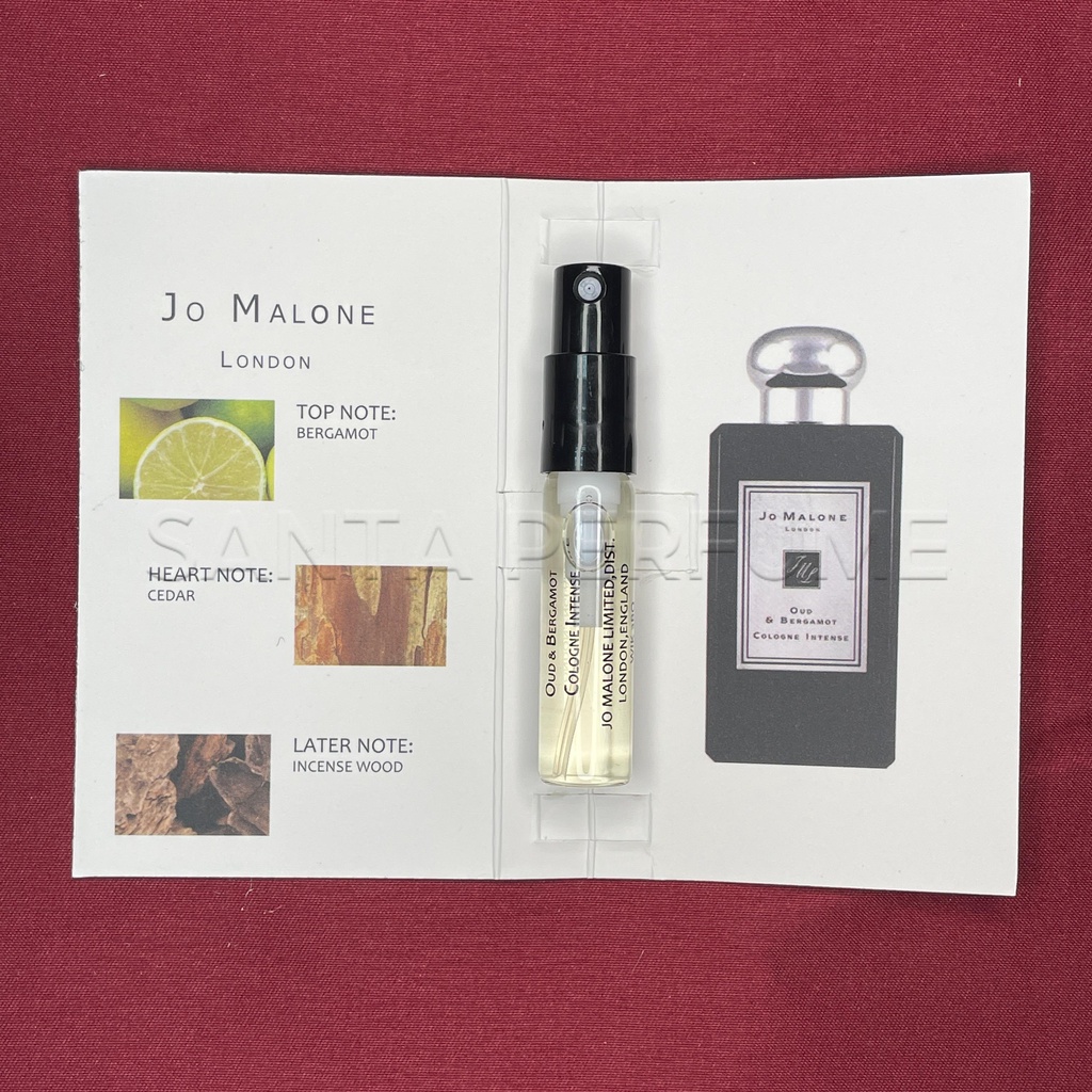 Jo Malone Oud & Bergamot, 2010 2ML Perfume Sample Fragrance Shopee