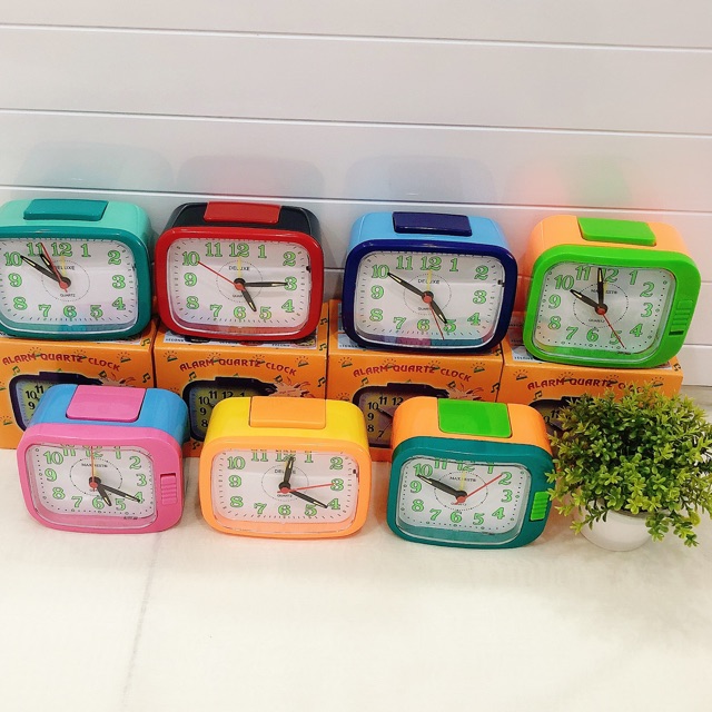 🔥READY STOCK 🔥Portable Alarm Clock Quartz Multicolor Analog ⏰ | Shopee ...