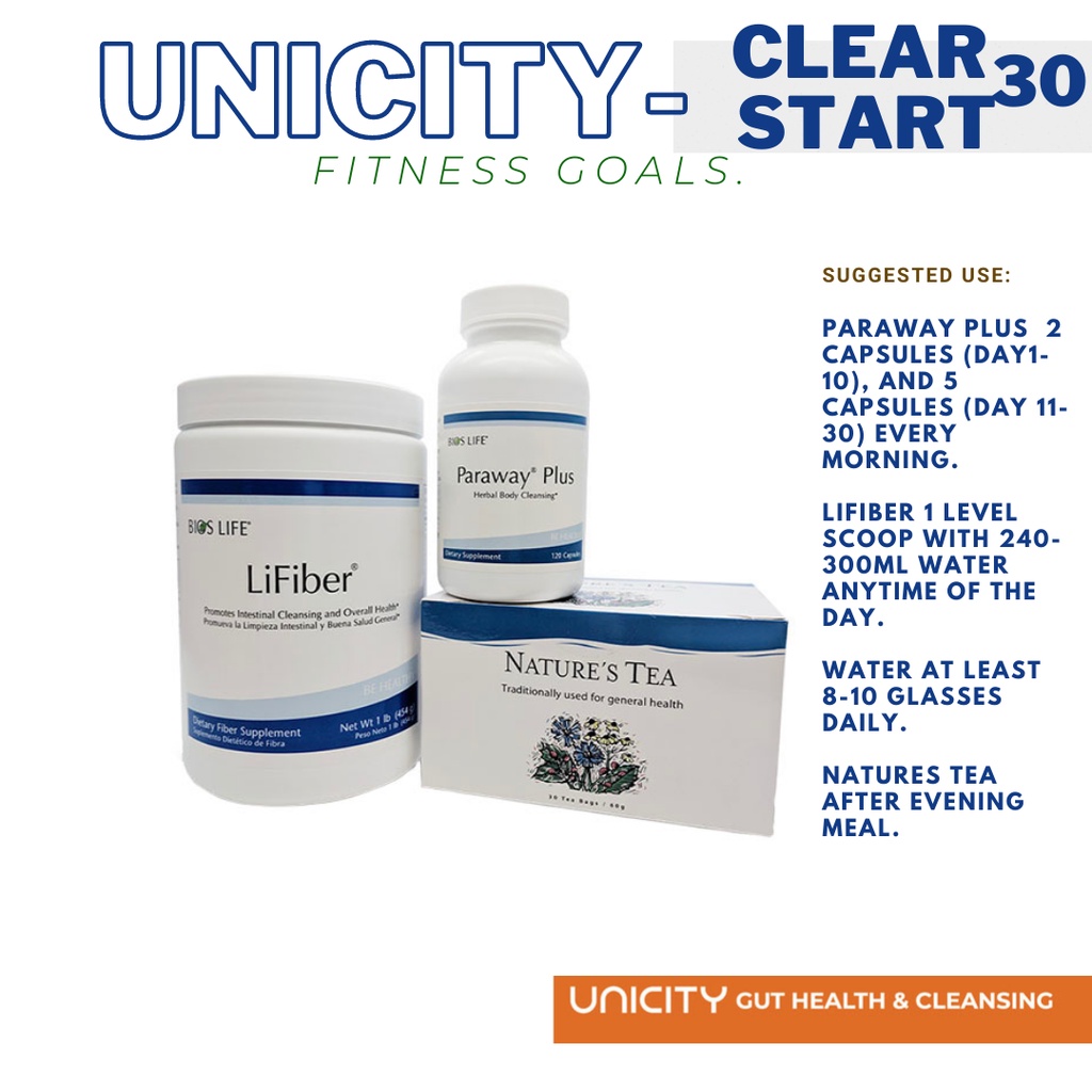 UNICITY CLEAR START 30 Slimming Weight Loss Detox Clean Colon Improve