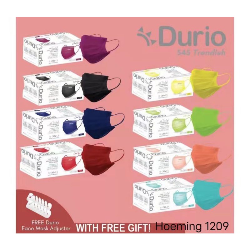 Durio 545 4ply Trendish Adult Surgical Face Mask Bfe99 Shopee Malaysia