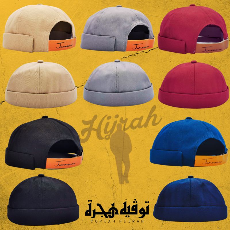 Mikihat Kopiah viral Topiah premium hijrah Sailor cap Brimless Hat ...
