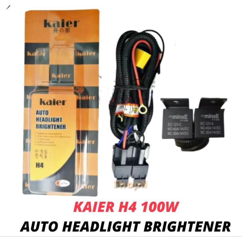 Universal Kaier H4 Car Headlight Wire Kit / H4 Head Lamp Cable WIRA