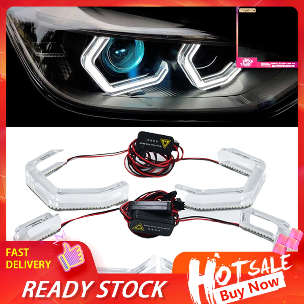 BMW Angel Eyes Ring White 7000K 6W LED Marker Bulb Angle Eyes Halo ...