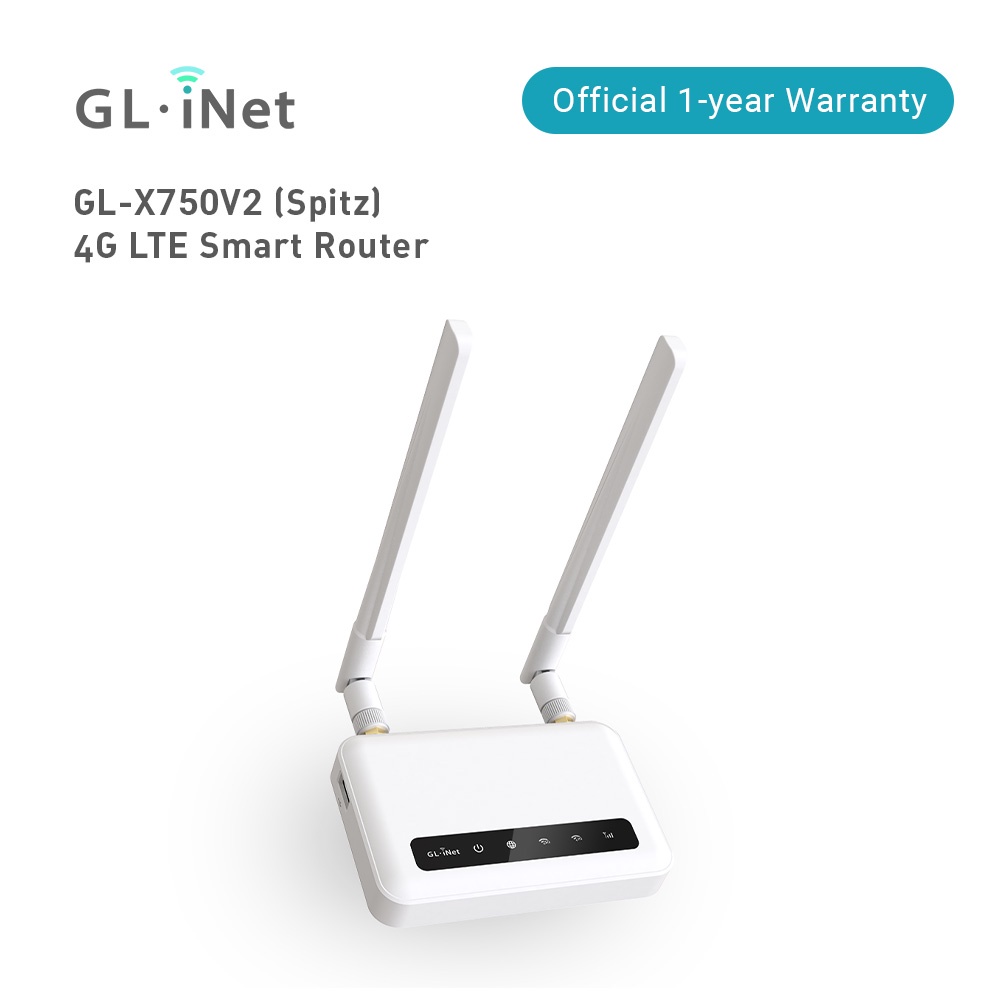 GLX750 (Spitz) Version 2, 4G LTE OpenWrt VPN Router, 128GB Max