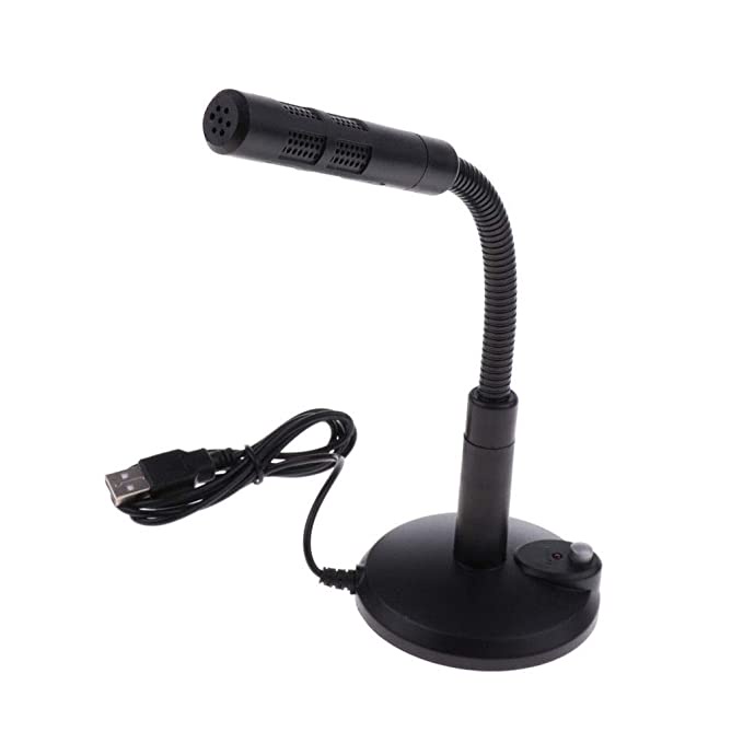 USB Desktop Stand Microphone Portable Studio Speech Mic for Laptop PC ...