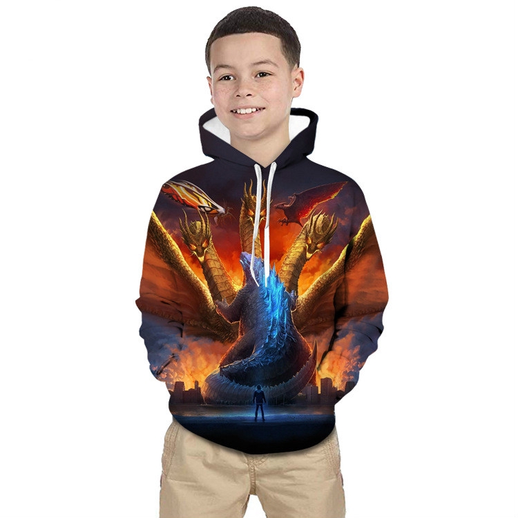 Godzilla Kids Hoodie Godzilla Children s Hoodie 3D print kids Hoodie Shopee Malaysia