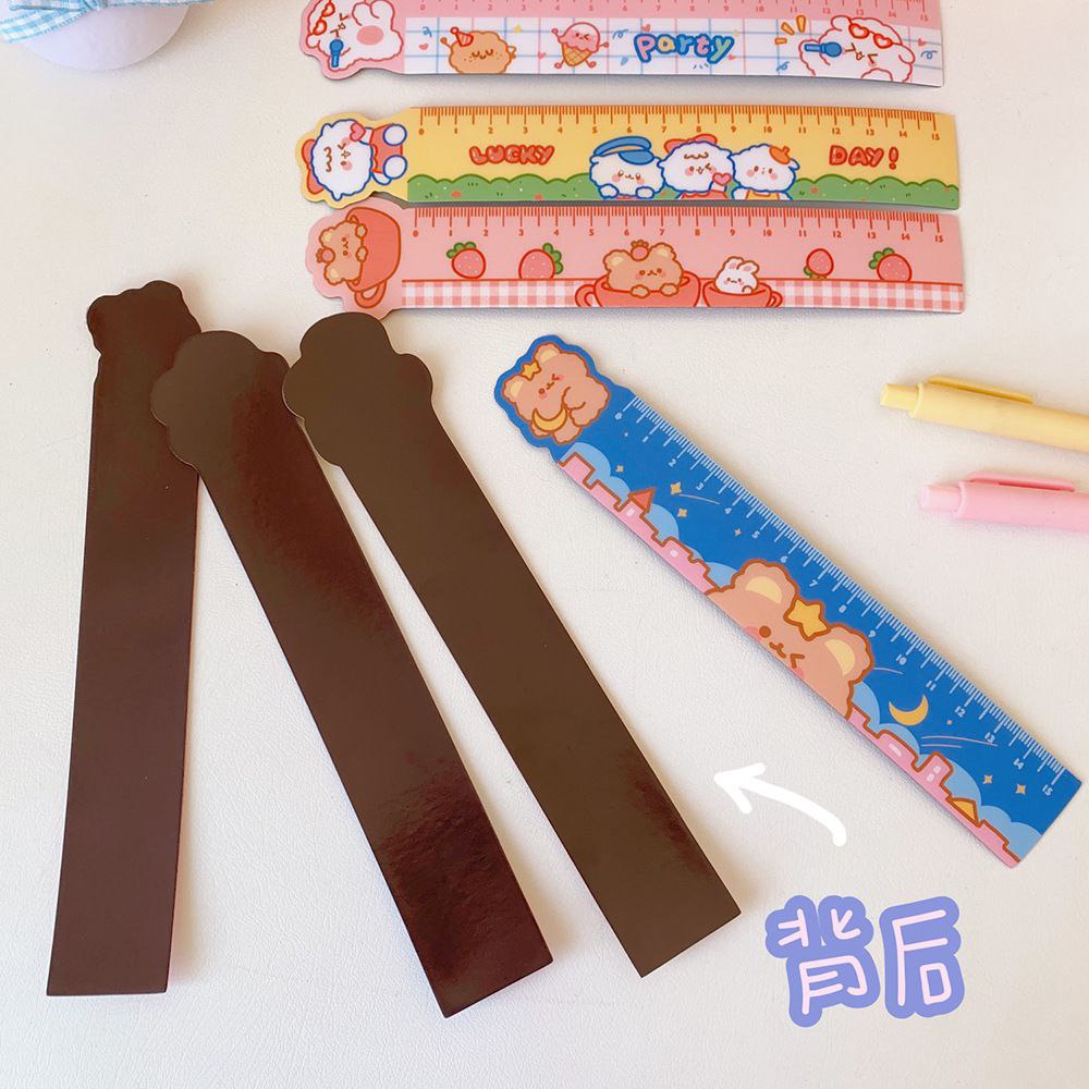 Ruler cute cartoon student stationery 15cm drawing measuring | Shopee ...