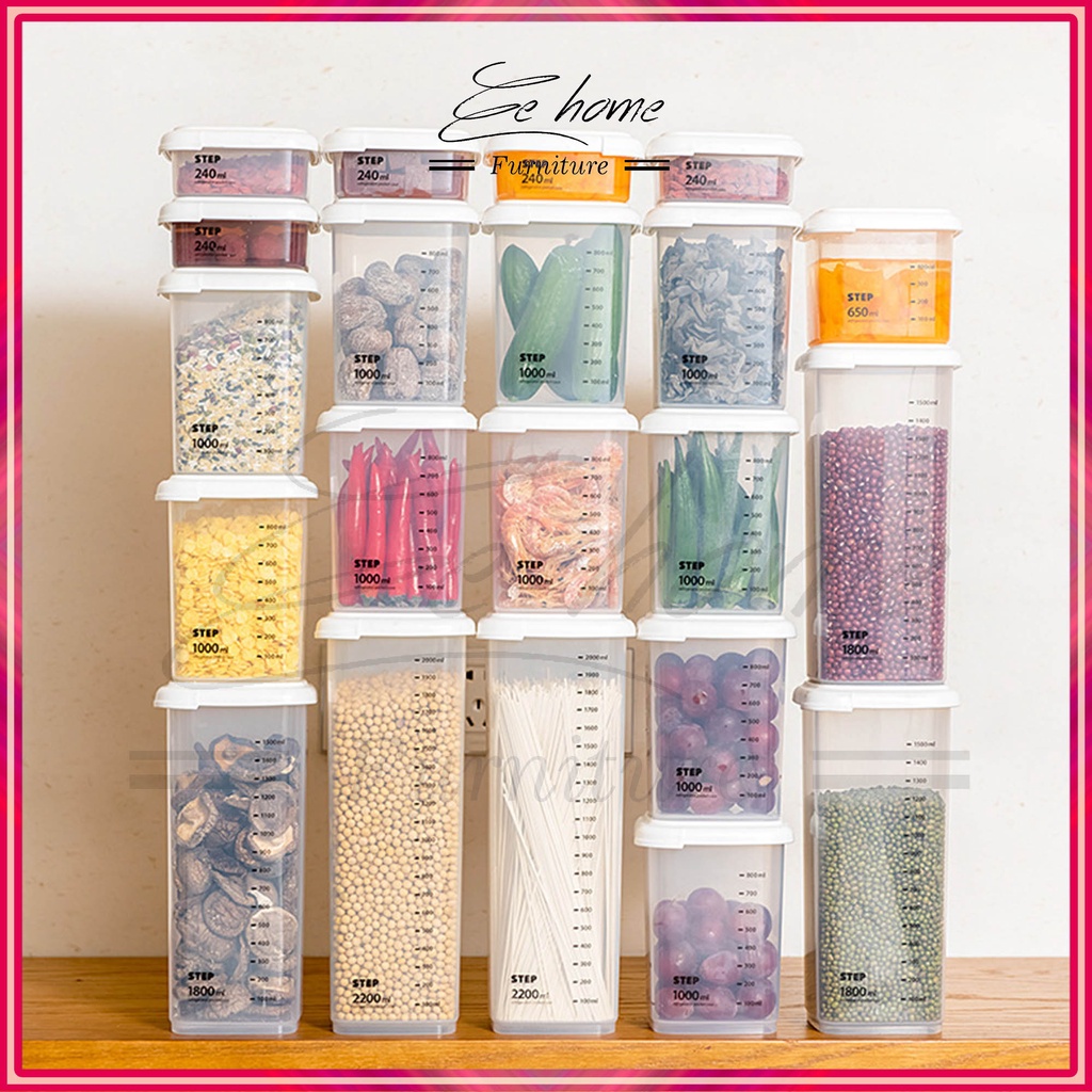 EE HOME Multigrain Storage Container Food Container Food Storage Bekas ...
