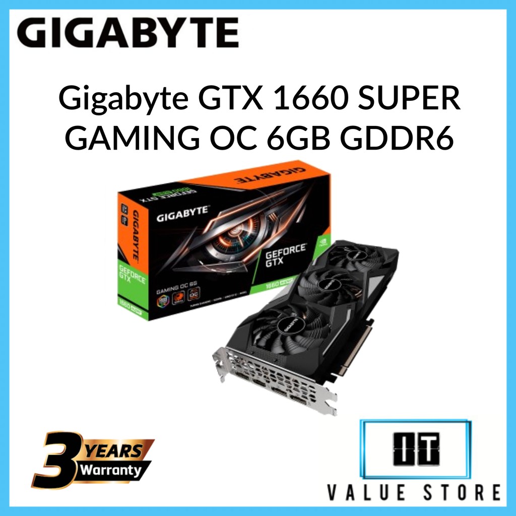 GIGABYTE GeForce GTX 1660 SUPER Video Card GV-N166SGAMING OC-6GD 