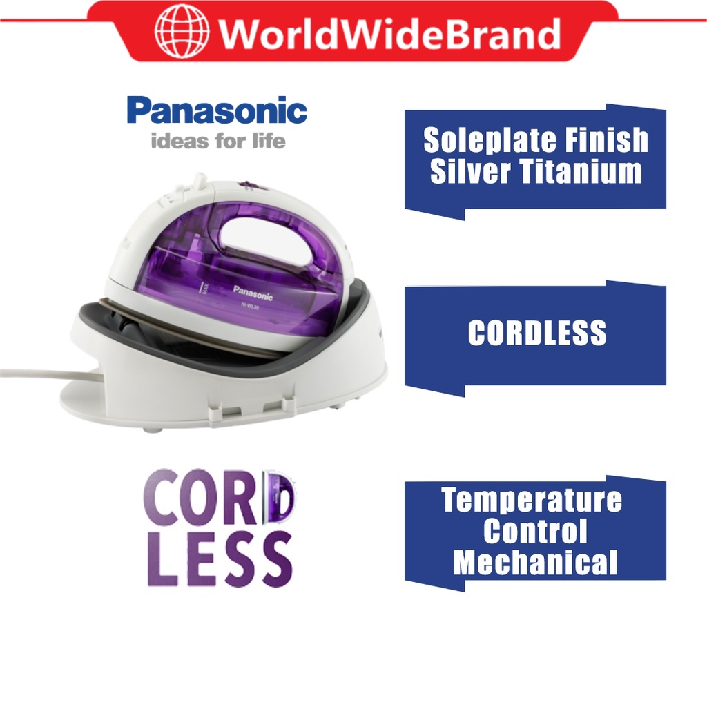 Panasonic Steam Iron (1550W) Cordless Steam Iron NIWL30VSK (NIWL30