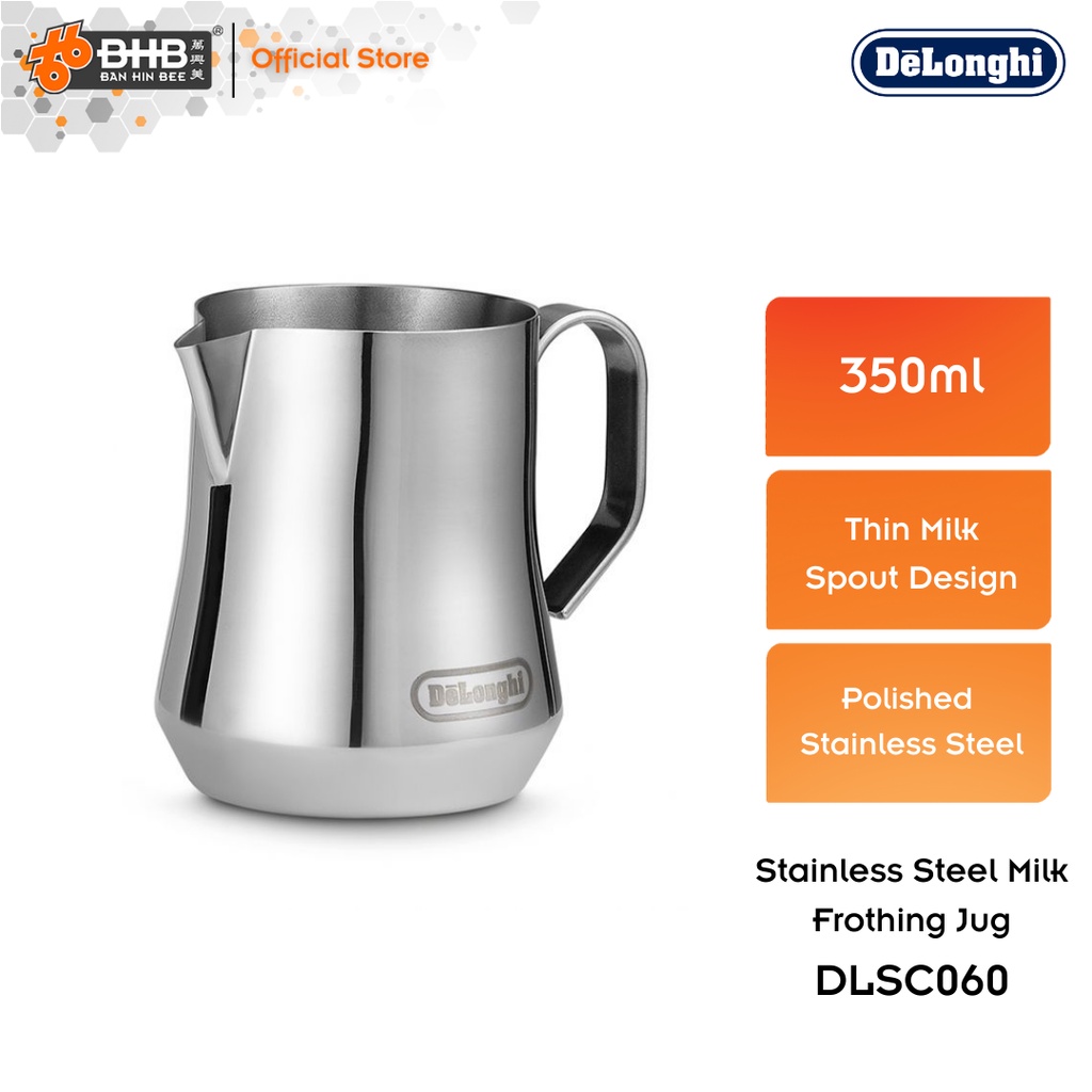 Delonghi DLSC060 Stainless Steel Milk Frothing Jug 350ml Shopee