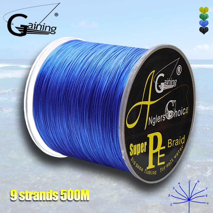 500M 9 Strands Braided Fishing Line PE Wire Multifilament Fishing Line  Braided Wire