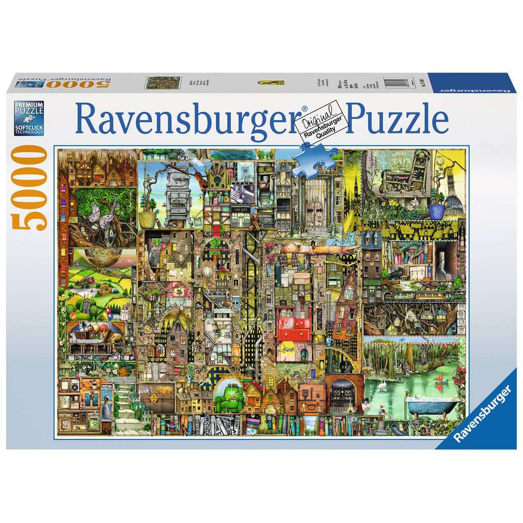 ORIGINAL !!! Ravensburger Puzzle Colin Thompson Bizarre Town 5000 pcs