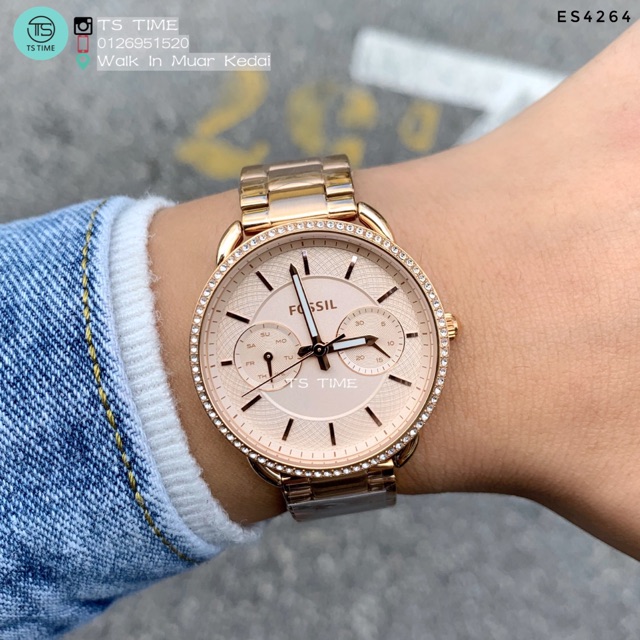 Fossil tailor rose on sale gold