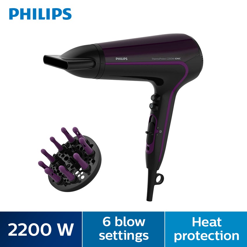 Philips Hair Dryer Thermoprotect Ionic Diffuser 2200W HP8233 03 Shopee Malaysia