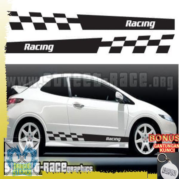 Racing stripe car Sticker racing cutting Sticker racing car Dragon ...