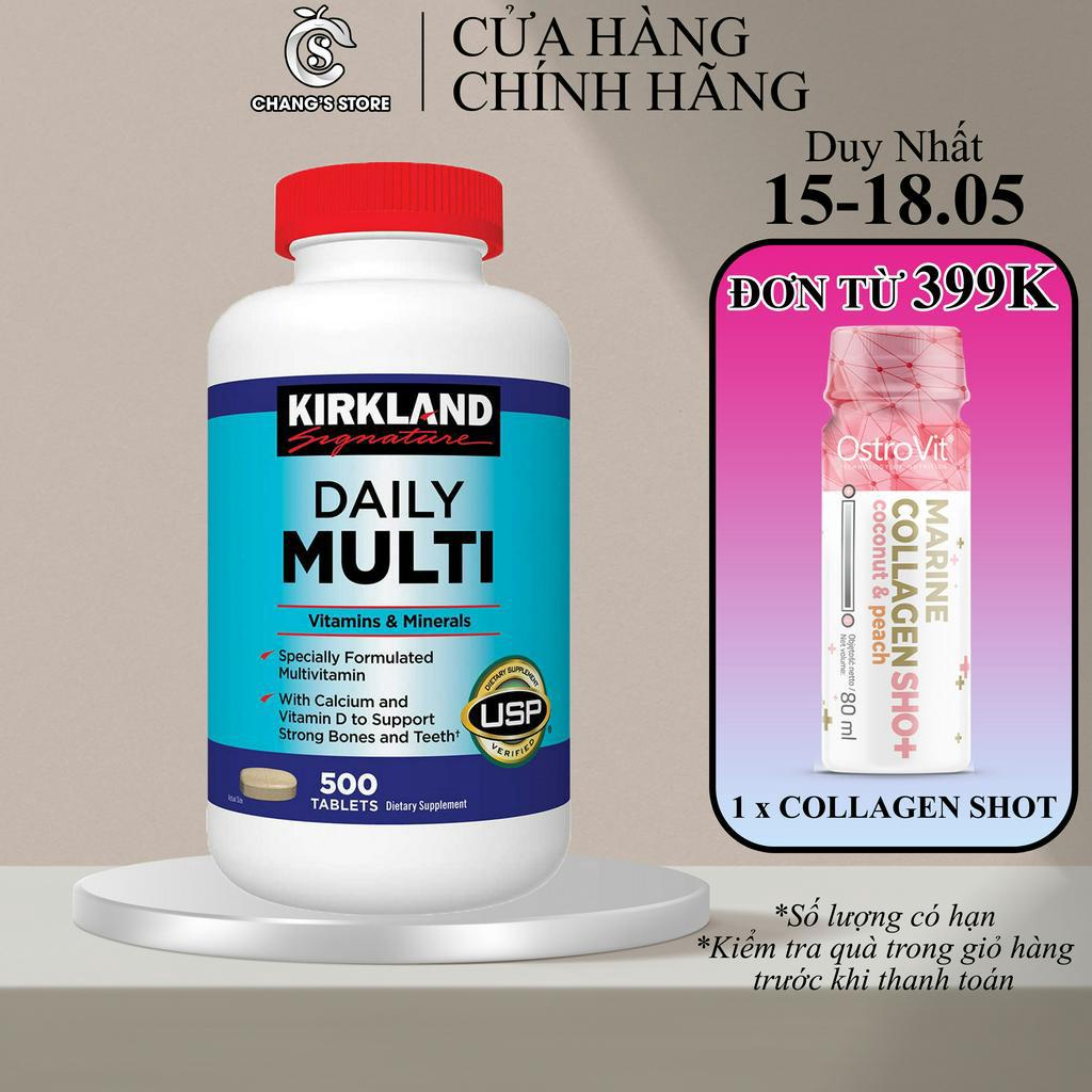 Daily MULTI Kirkland Multivitamin Supplement 500 Us Tablets Shopee