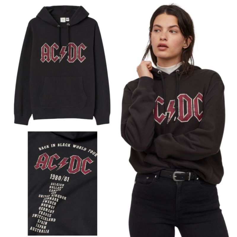 H&m ac dc sweatshirt hotsell