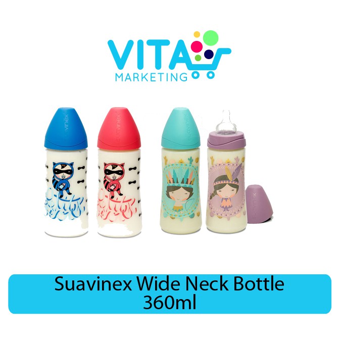 Suavinex Wide Neck Bottle With Food Teat 360ml