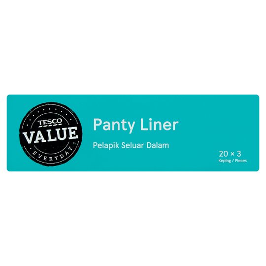 Tesco Everyday Value Panty Liner (3 x 20's)