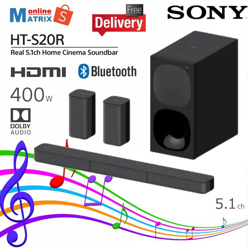 SONY 5.1CH Home Cinema Sound Bar HTS20R Shopee Malaysia