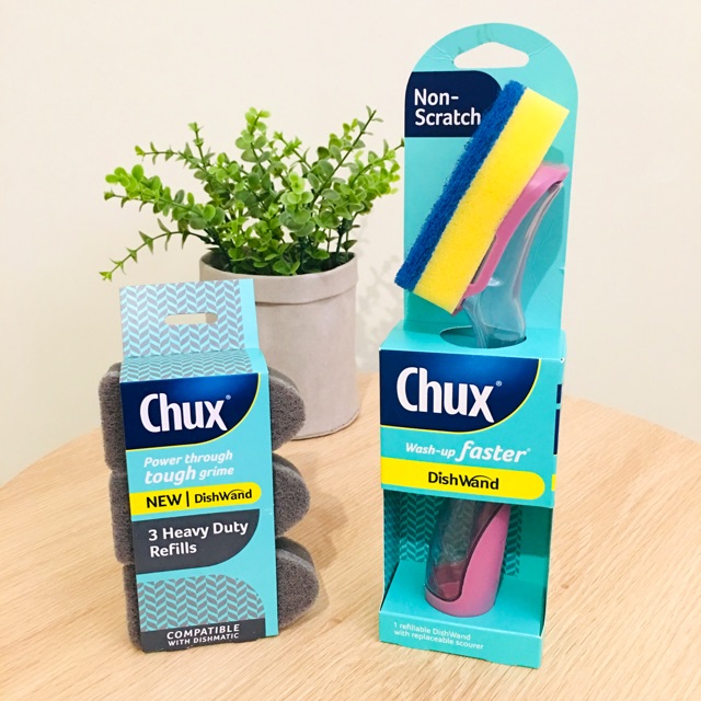 Chux DishWand Wash-up faster + 3 Refills | Shopee Malaysia