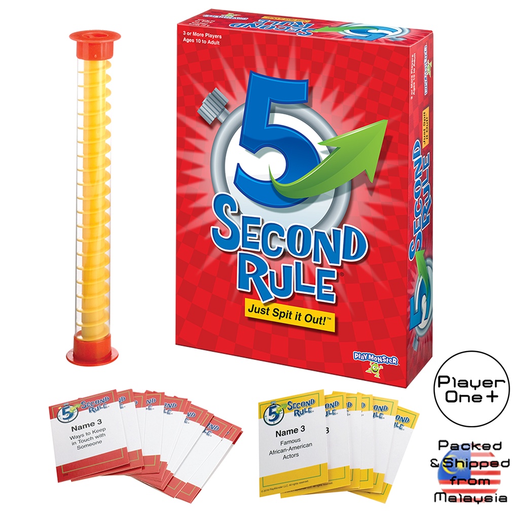 5 Second Rule Just Spit It Out Card Game Party Card Games For Adults