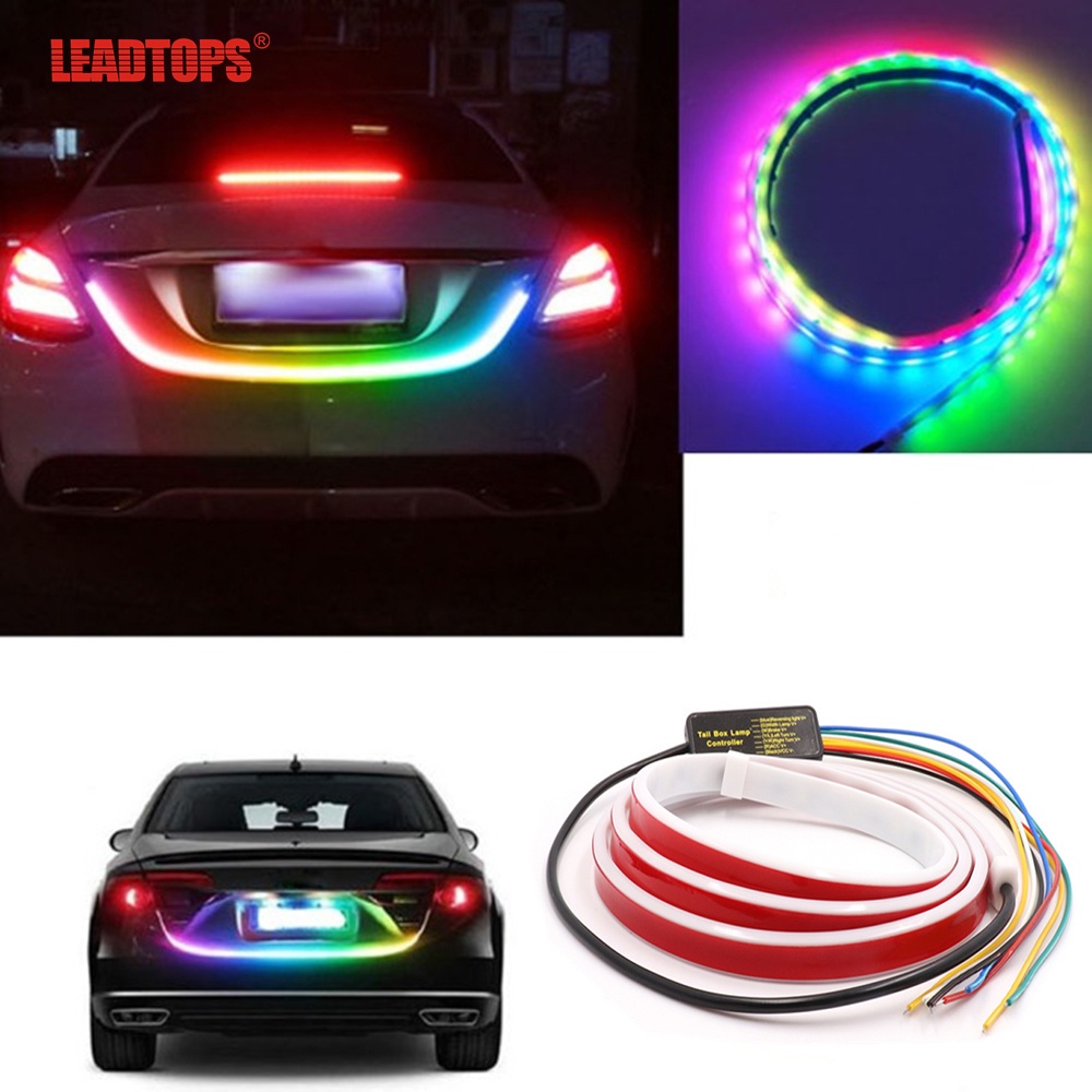 LEADTOPS Car Trunk Light Multicolor RGB Tail Box Light Dynamic