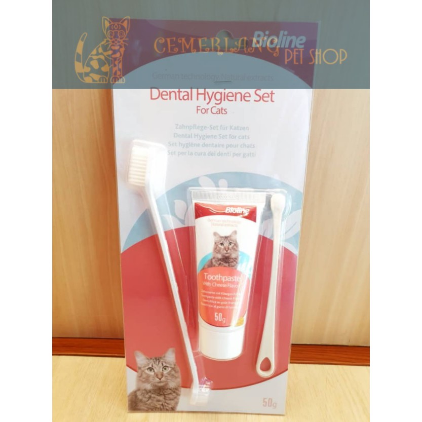 Bioline Dental Hygiene Set For Cats 50g Shopee Malaysia
